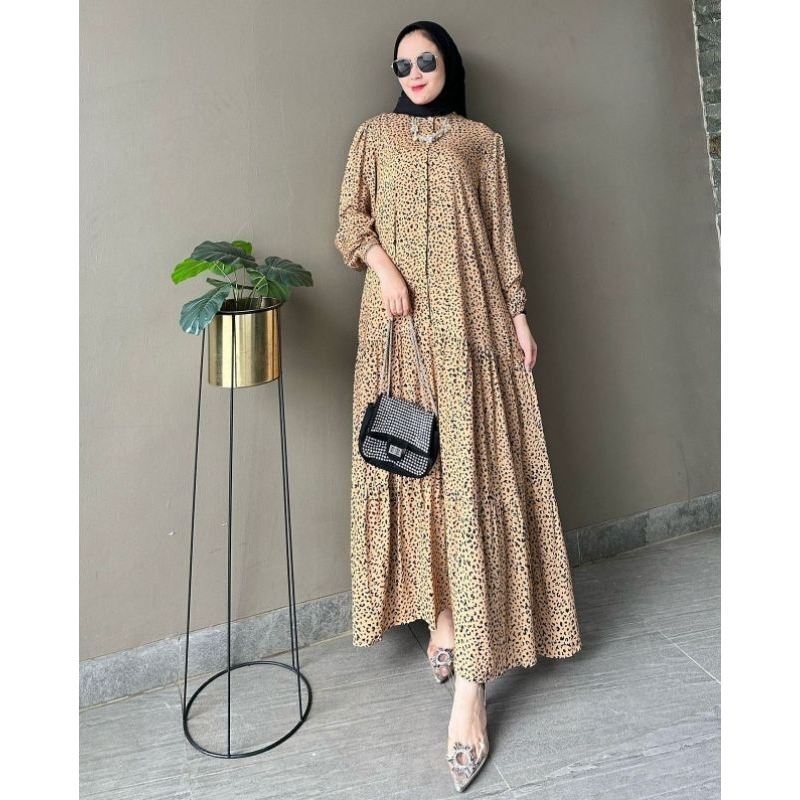 DRESS HIJAB WANITA / GAMIS LEOPARD ZARA