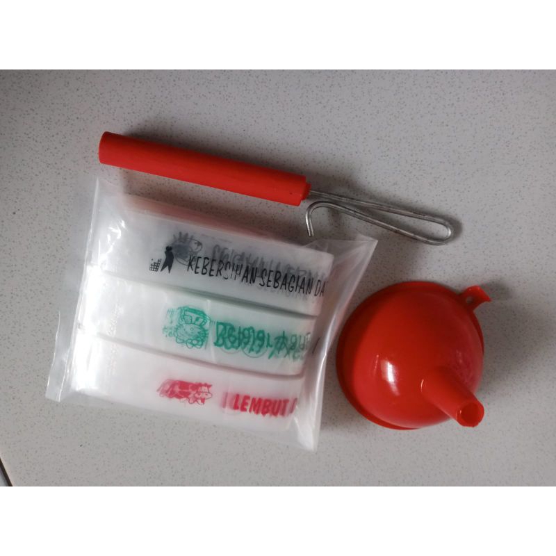 Plastik es mambo Corong Alat Pengikat Es