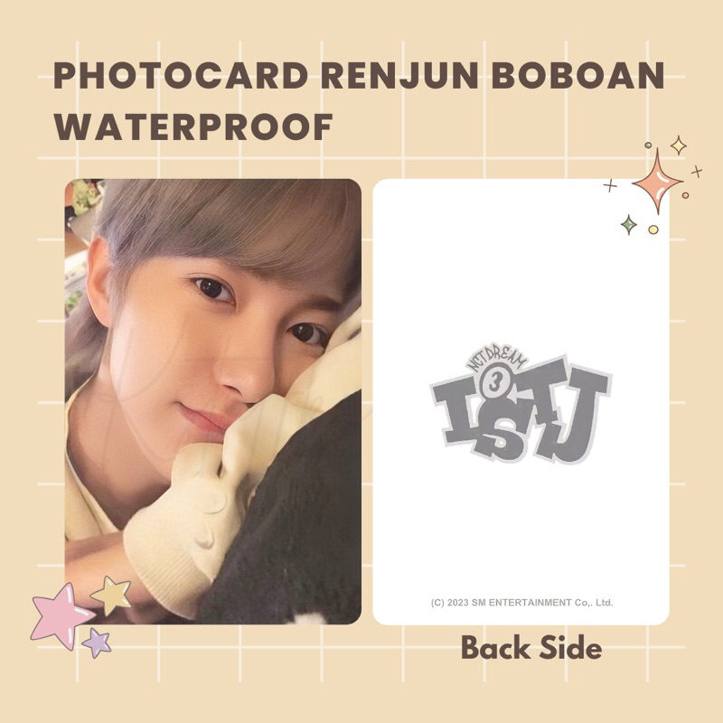 photocard unofficial waterproof Renjun boboan agit istj nct dream anti air