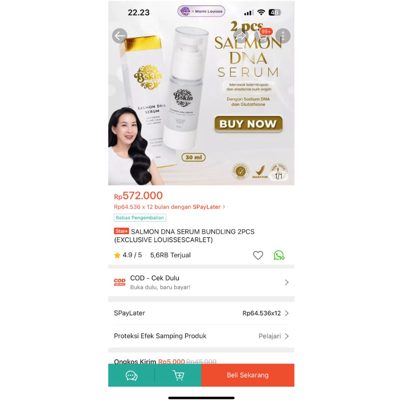 serum DNA salmon BSKIN (baru segel)