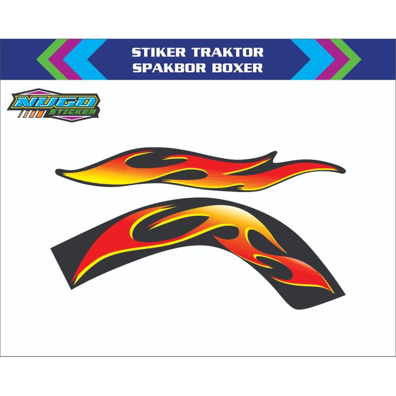stiker mesin traktor spakbor G 1000 BOXER