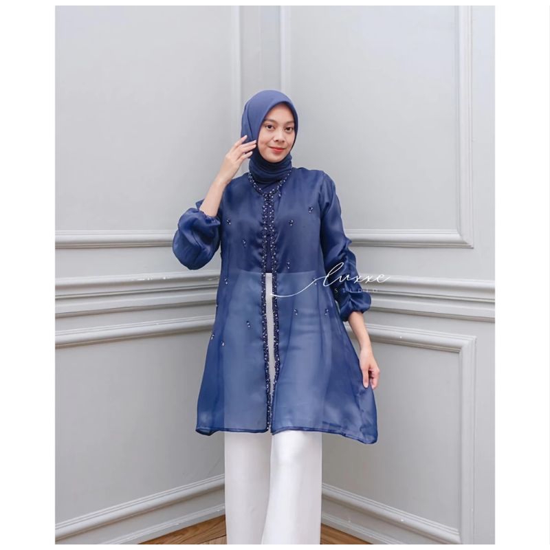 OUTER TUNIK ORGANZA PAYET PREMIUM / ATASAN WANITA / OUTER PESTA / OUTER KONDANGAN