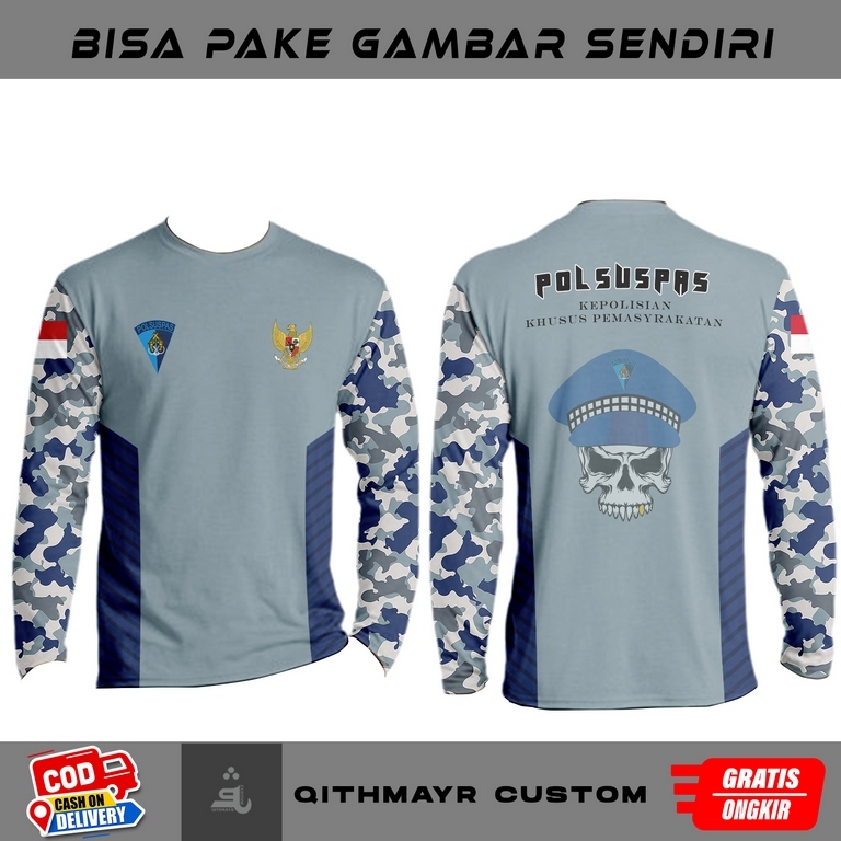 kaos polsuspas hitam / jersey polsuspas Drifit / baju lengan panjang polsuspas / kaos dalam polisi l