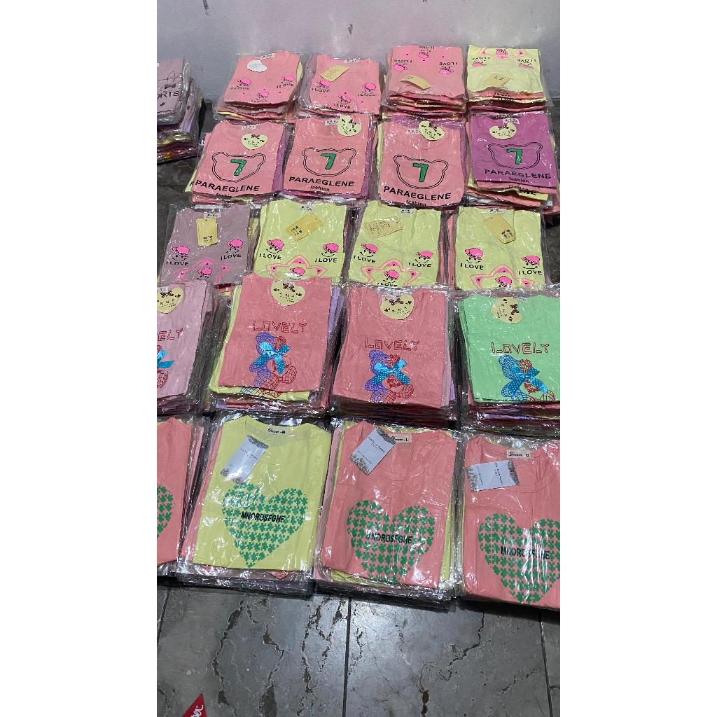 {H57}COD - KAOS ANAK DAN BAYI PEREMPUAN LENGAN PENDEK / KAOS ANAK PEREMPUAN / KAOS ANAK PEREMPUAN LU