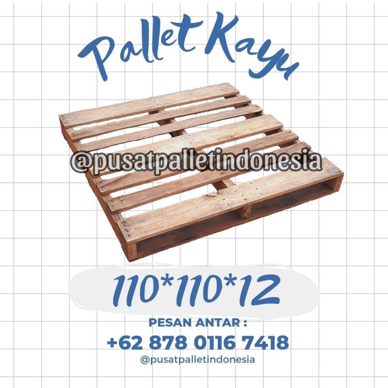 

palet kayu lokal 110x110x12cm palet kayu tatakan barang gudang kontainer dll