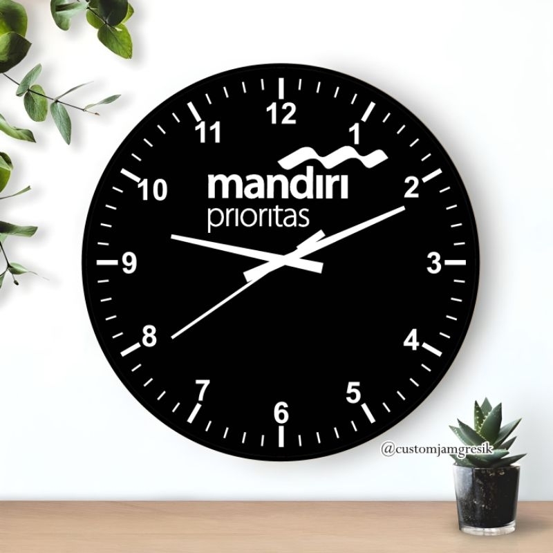 Custom Jam Mandiri Prioritas Quartz 30cm