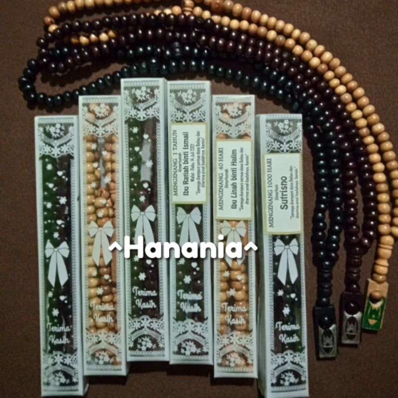 Tasbih Kayu 99 Souvenir Tahlilan 40Hari 100Hari Umroh