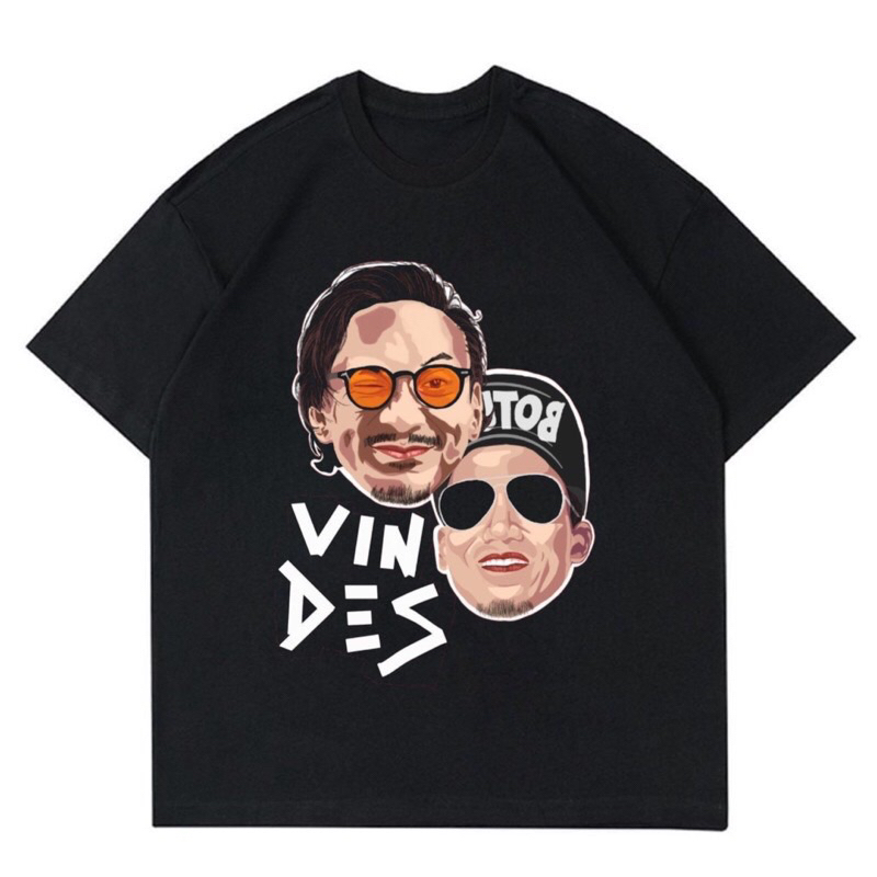 KAOS VINCENT DESTA | T-SHIRT VINDES BOTUNA BLACK EDITION | BAJU PRIA WANITA COTTON 30S