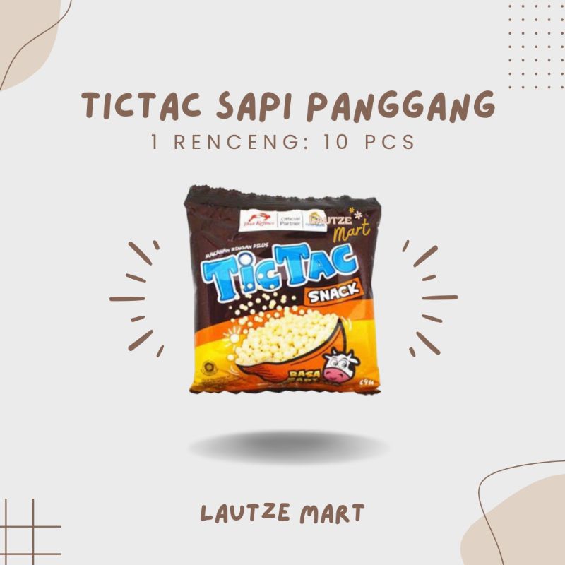 

Tictac Rasa Sapi Panggang 1 Renceng Isi 10 Pcs @14gr