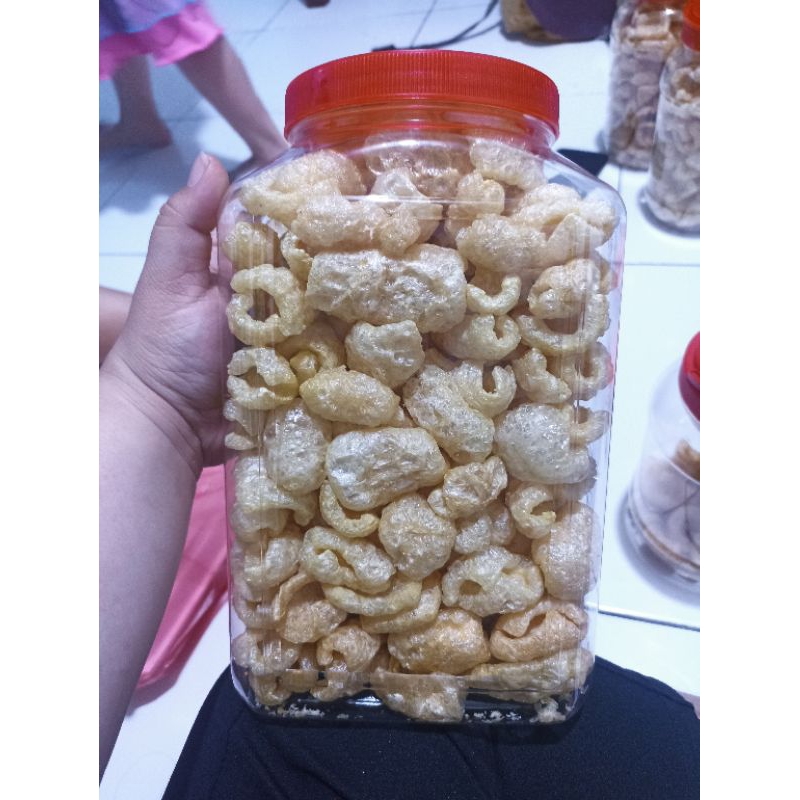 

kerupuk kulit babi 4 liter snack cemilan rambak