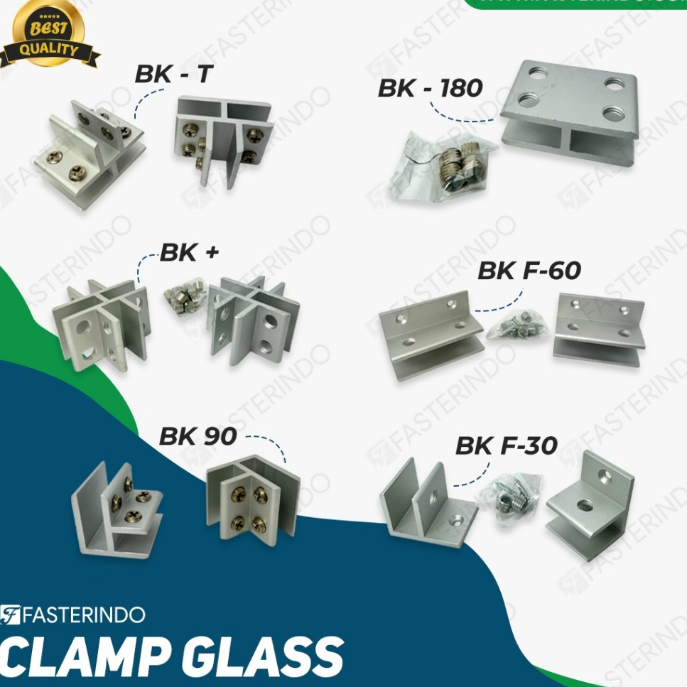 Ambalan Bracket / Siku Penjepit Kaca