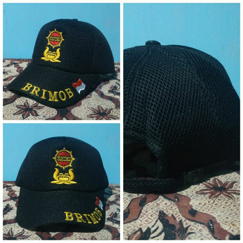 TOPI BRIMOB | TOPI JARING BRIMOB | TOPI BRIMOB DOUBLE MESS