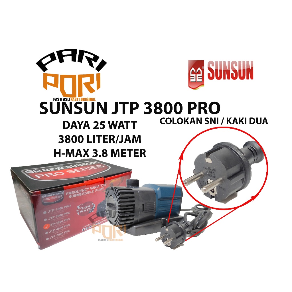 ORIGINAL SUNSUN JTP 3800 PRO POMPA SIRKULASI AQUARIUM POMPA KOLAM IKAN KOI