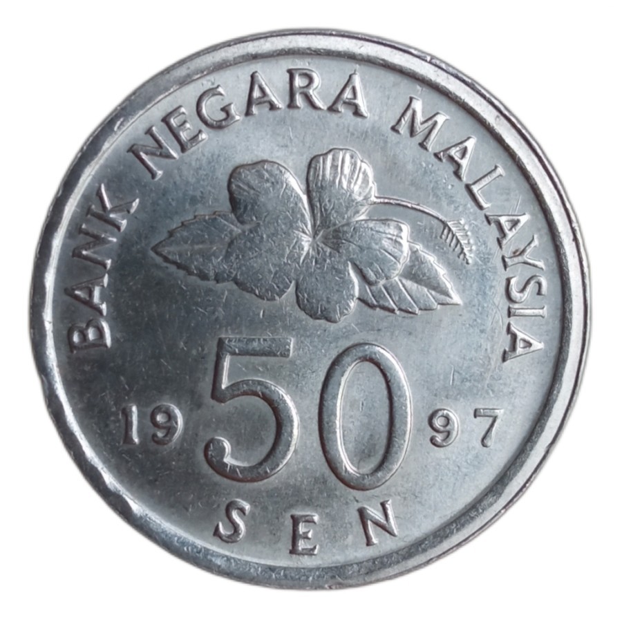 Koin Kuno Malaysia 50 Sen tahun 1989-2011 Layang Layang | Koin Asing Mancanegara S-113