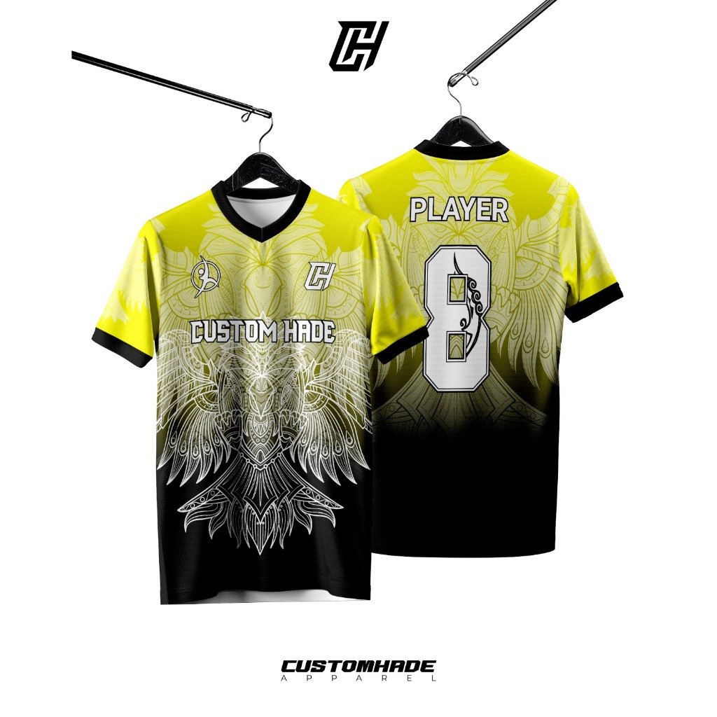 Jersey Kaos Baju Futsal Sepak Bola Volly Motif Batik Garuda Terbaru Fulllprint Custom