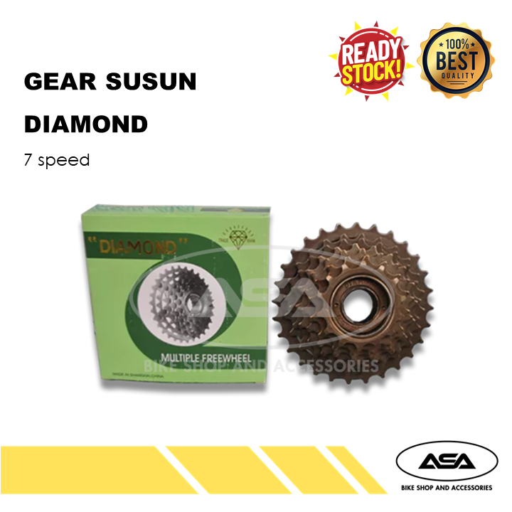 Freewheel Sprocket / Gir Gear Susun Sepeda 7 speed DIAMOND murah baru ori