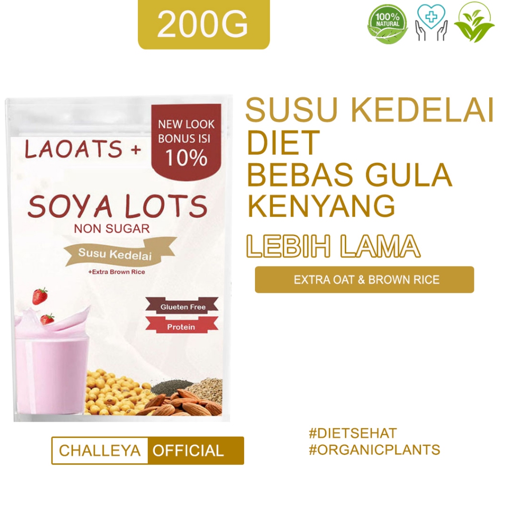 

Susu Protein Diet Meal Replacememt Whey Kedelai Soya Milk Oat Milk Non Sugar Laoats