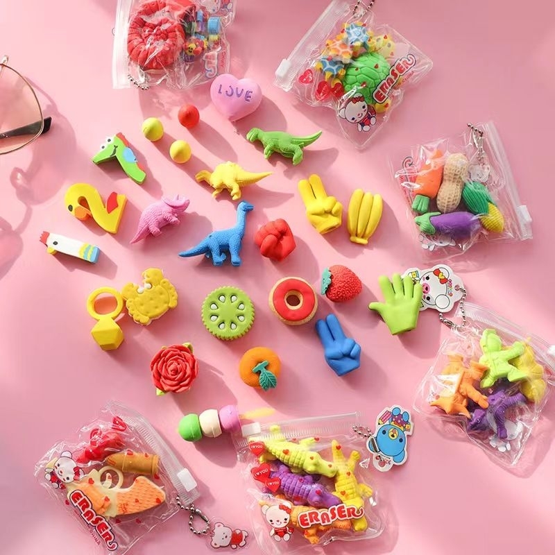 

CNC Penghapus Buah Sayur / Penghapus Pensil 1 set 4 pcs / Penghapus Anak Katakter