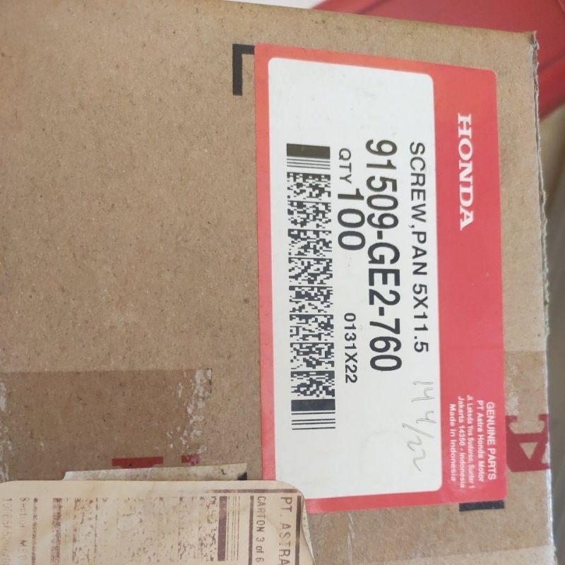 Screw Pan 5x11.5 PCX 150, Vario 125, New Vario 150