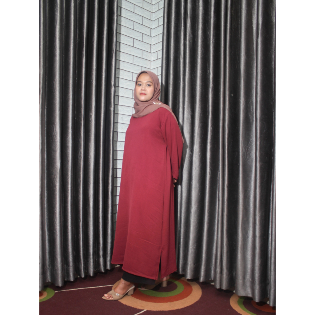 Dress tunik cerikle AIRFLOW polos Baju gamis santai harian terbaru 2024