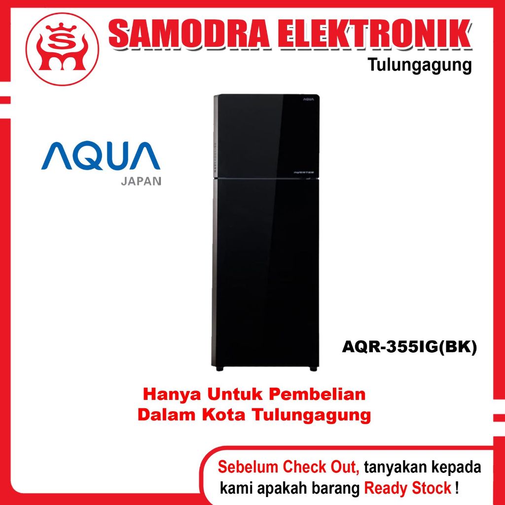 Kulkas AQUA AQR-355IG(BK) | Kulkas 2 Pintu Aqua