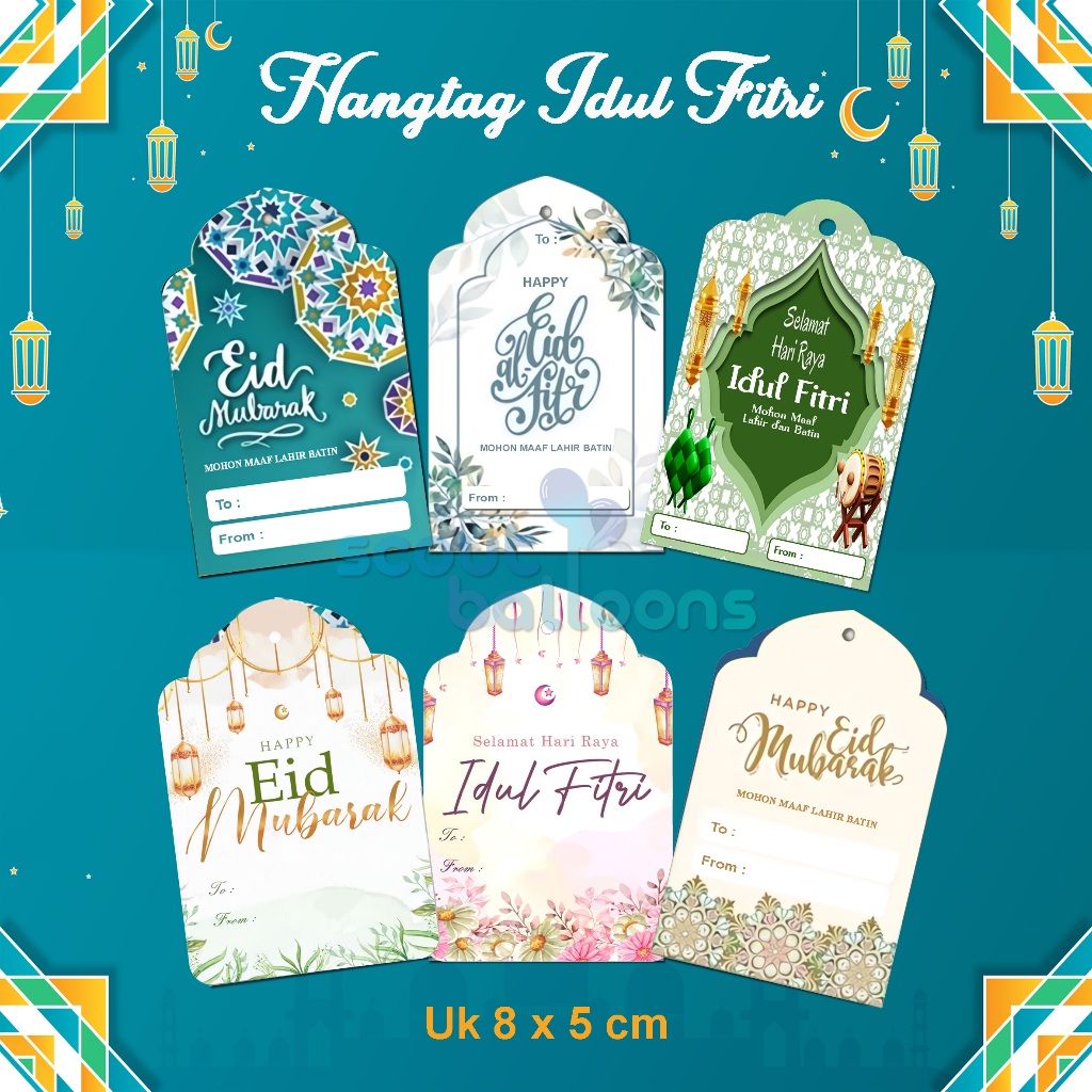 (10 pcs) Hang Tag Lebaran / Hang Tag Idul Fitri / Hang tag Eid Mubarak / Ucapan Lebaran
