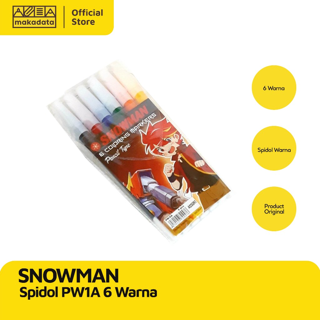 

SPIDOL PW1A SNOWMAN 6 WARNA MURAH
