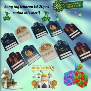 DY PACK 20pcs HANG TAG SELAMAT IDUL FITRI/HANG TAG LEBARAN EID WARNA TAG EID