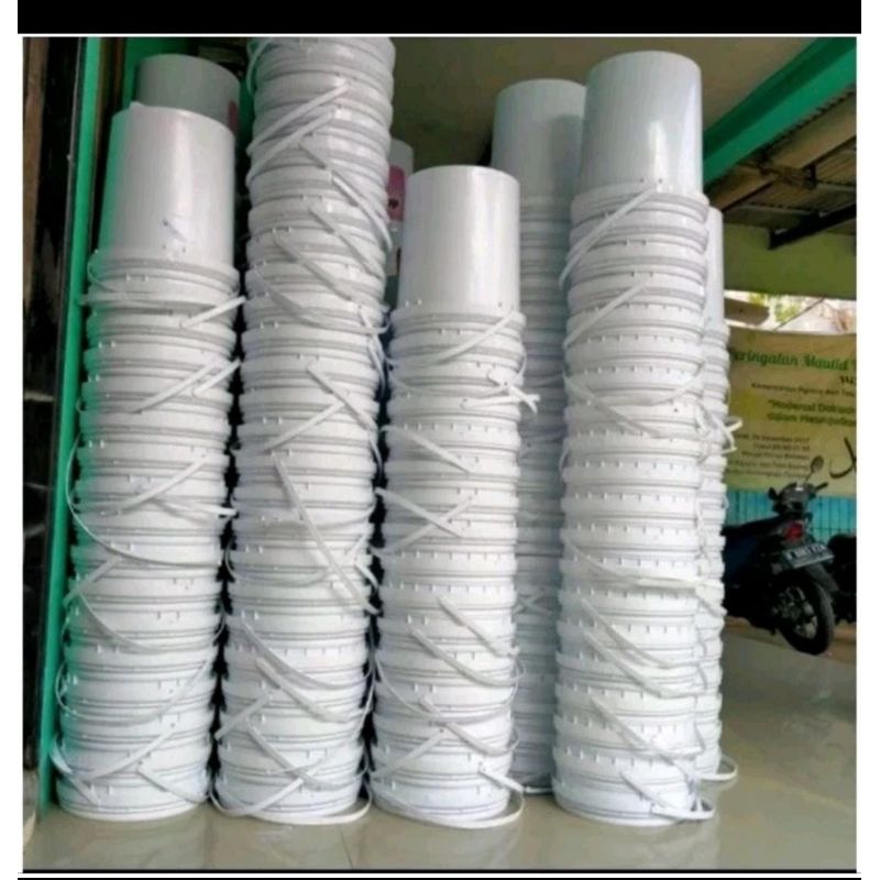 Ember bekas cat putih polos 25kg premium qwality