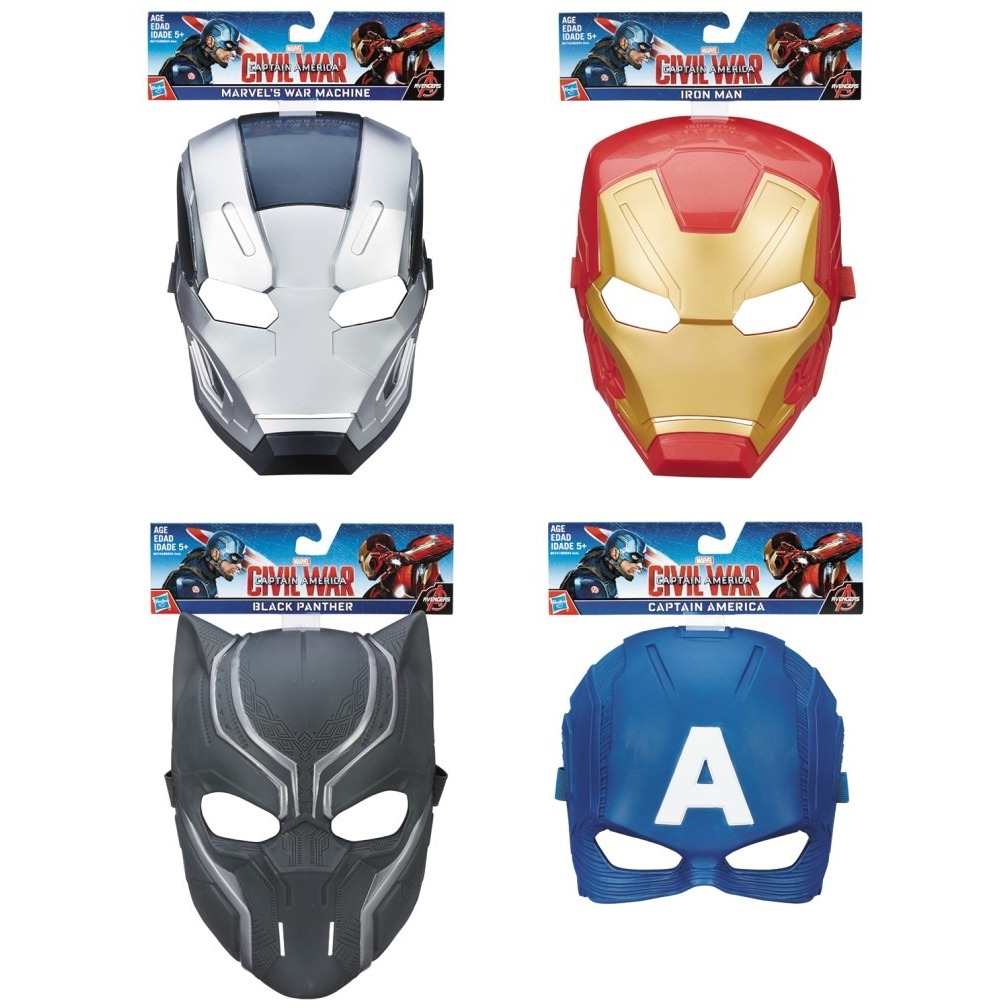 Mainan Anak Topeng Captain America IronMan Black Panther War Machin Hasbro Original