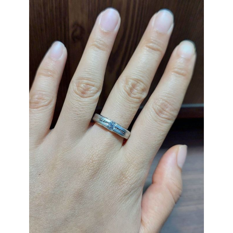 Cincin Nikah Emas Putih Zircon Doff 4.29gram Uk 12 17k 750 CH163