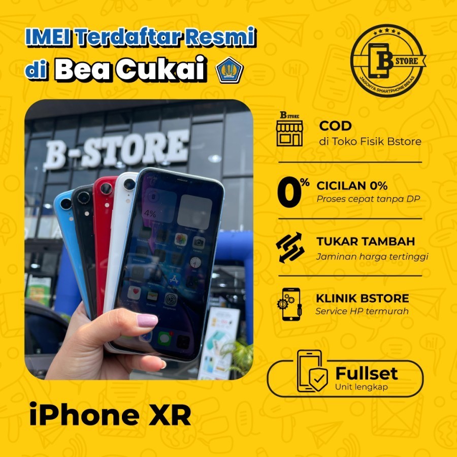 iPhone XR 128Gb Dual Nano SIM - BEA CUKAI - Apple - Fullset