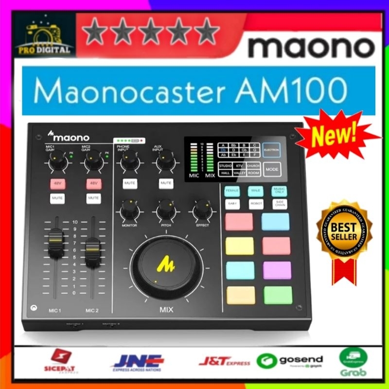 Maono AU-AM100 AM-100 Maonocaster Podcast Production Mixer USB  Am100
