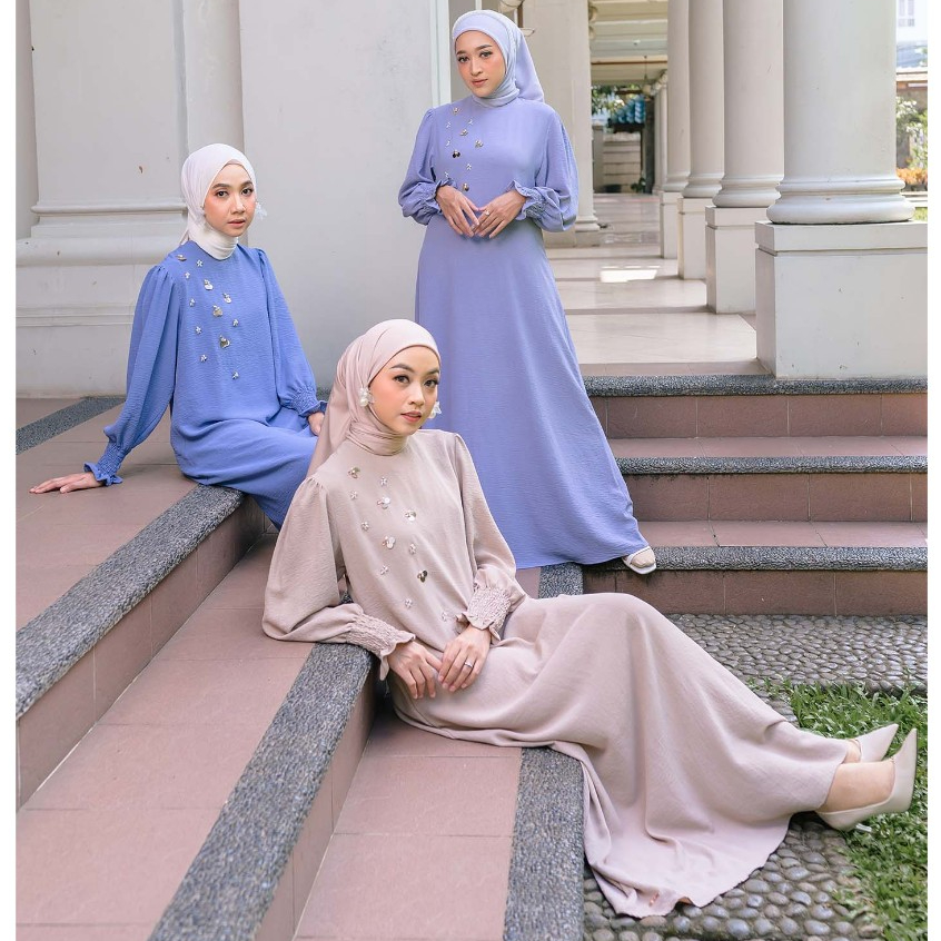 Mayoutfit Freminza Maxidress | Baju Lebaran Dress Gamis Payet Series Exclusive-4