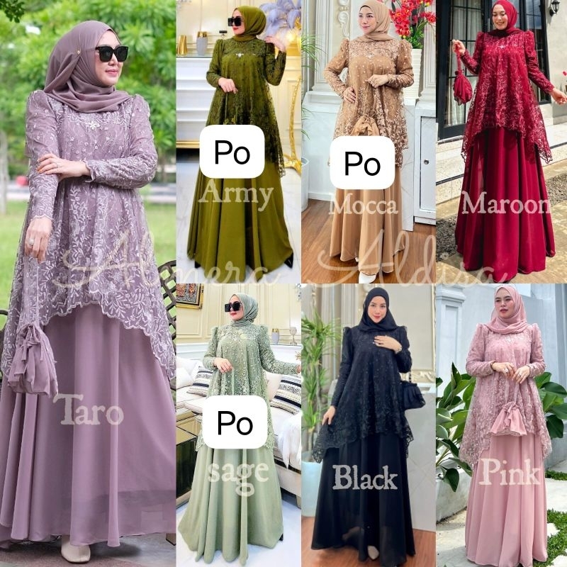 almera syari by aldisa / gamis set syari brukat