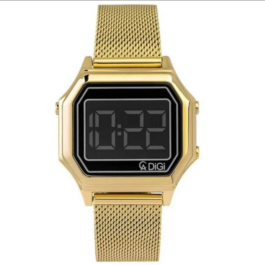 Jam tangan Wanita Alexandre christie 9222 tali pasir digital original