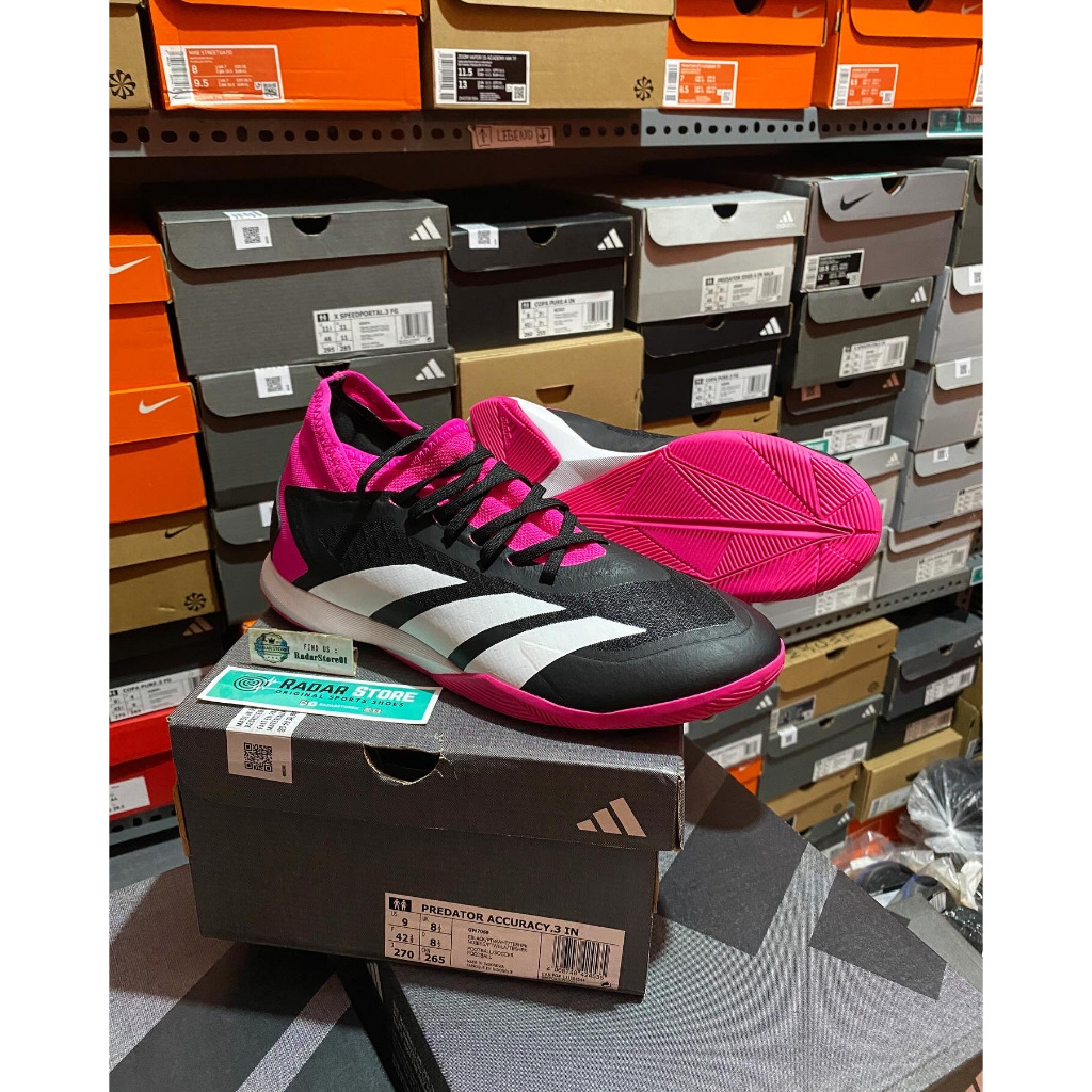 Sepatu Futsal Adidas Predator Accuracy.3 IN Pink GW7069 Original BNIB