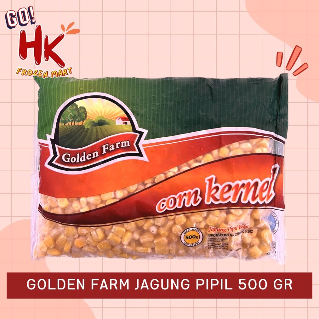 Golden Farm Jagung Pipil Frozen 500gr | Corn Kernel premium kupas bersih jasuke HK Frozen Mart