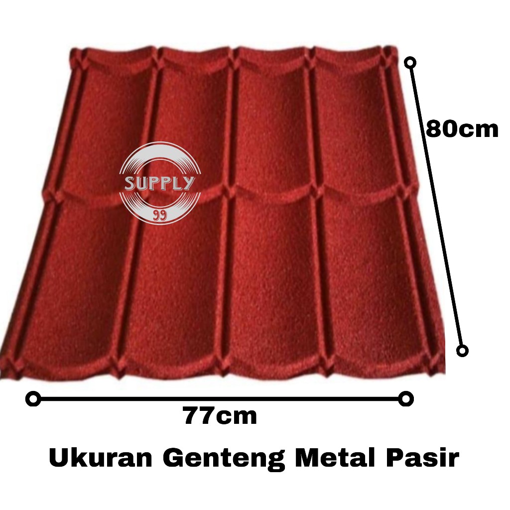 Genteng Metal Polos & Pasir Merah Biru Hijau Coklat Genteng Metal Murah Genteng Metal Pasir Termurah