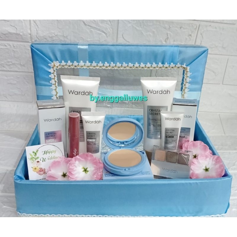 PAKET SESERAHAN WARDAH  WHITE SCRET 7 ITEM/WARDAH PAKET SESERAHAN LENGKAP/ WARDAH HANTARA NIKAH/PAKE