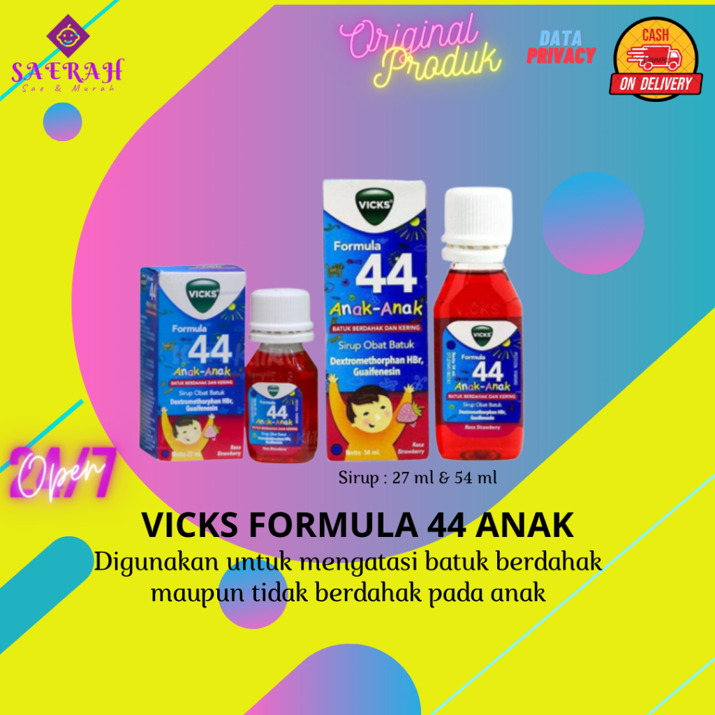 Vicks Formula 44 Sirup Anak | Vicks Anak | Obat Batuk Vicks