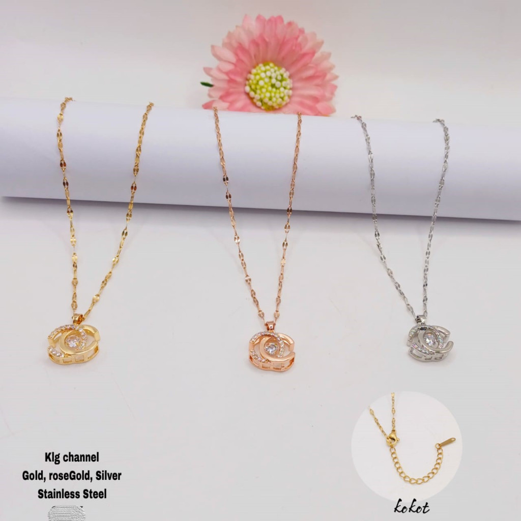 Kalung Wanita korea / Kalung Model Terbaru Simple Chain / Kalung Import Bisa Baya Di Tempat