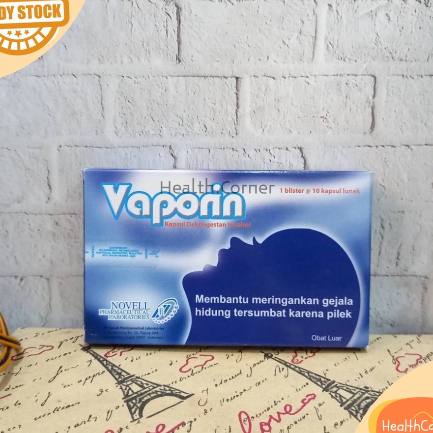 KP8 Vaporin Dekongestan Inhalasi Isi 1 Kapsul Lunak  Meringankan Gejala Hidung Tersumbat