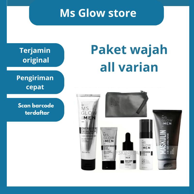 MS GLOW FOR MEN ORIGINAL ALL VARIAN MS GLOW MEN LENGKAP