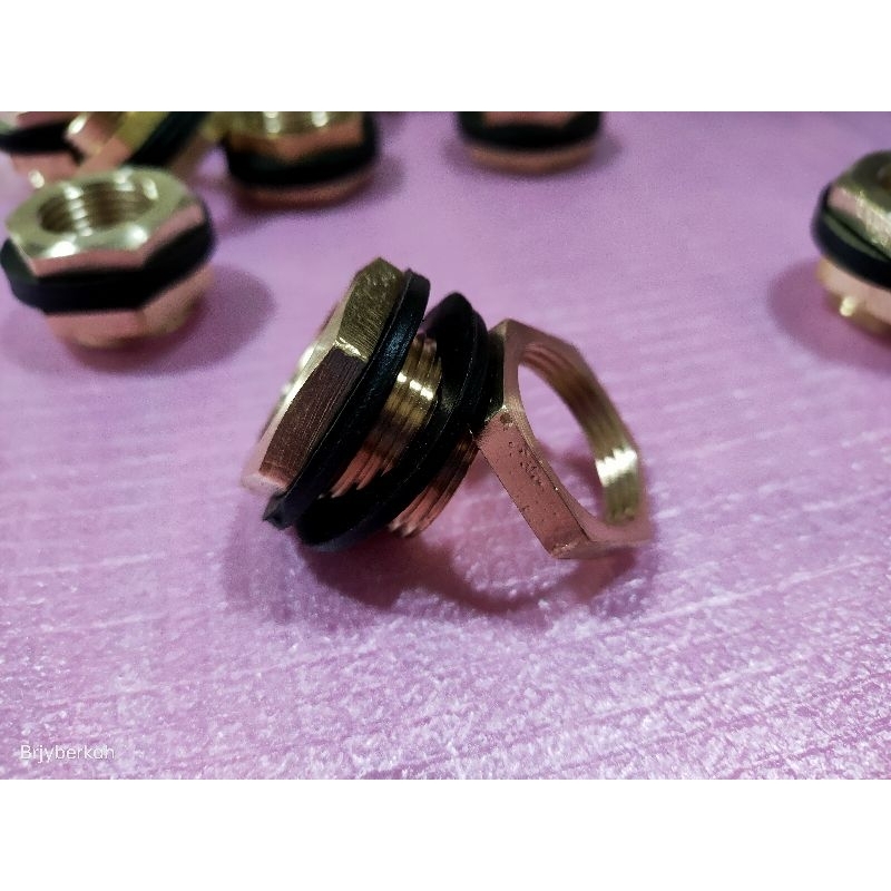 mur toren kuningan / mur tandon 1/2 3/4 / verlop toren 3/4 1/2 inch