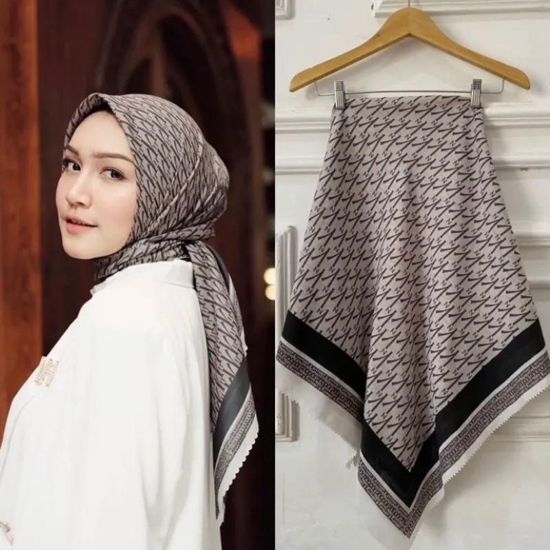 KERUDUNG/HIJAB SEGI EMPAT MOTIF LASABELLE VN TERBARU