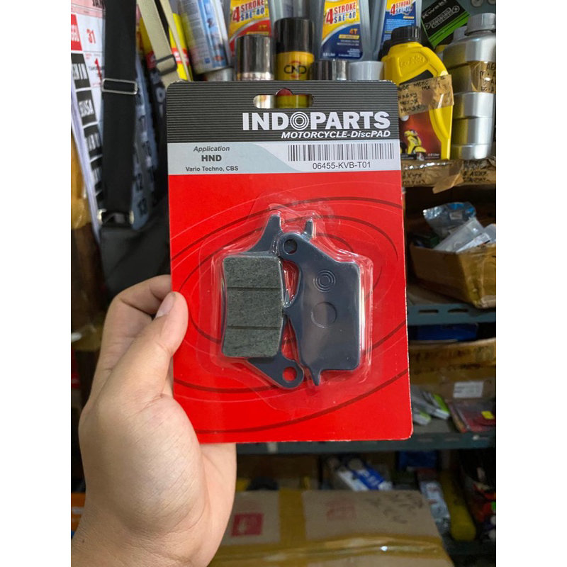 Dispad (kampas rem) merek Indoparts  motor honda matic beat, beat fi, vario, vario 125 dll