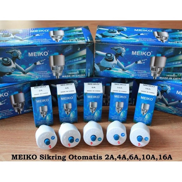 Premium Sekring otomatis Listrik 2A 4A 6A 1A 16A sekring otomatis meiko new pallas Auto push sekerin
