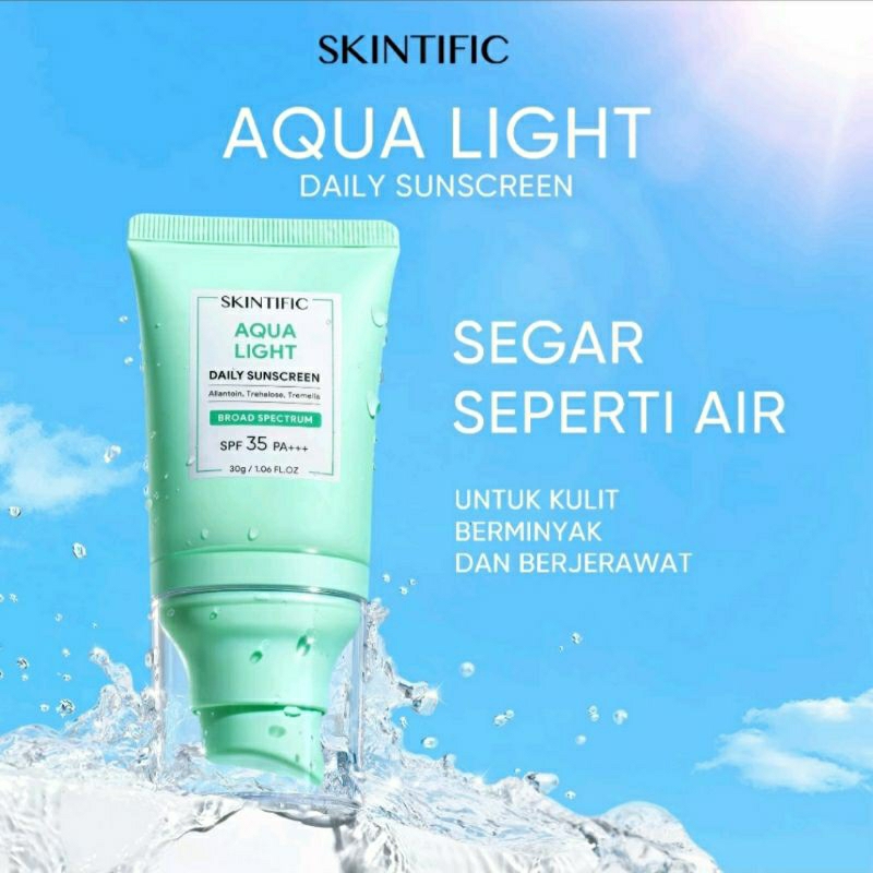 [BPOM] SKINTIFIC Aqua Light Daily Sunscreen 30ml spf 35PA+++ sunscreen skintific original