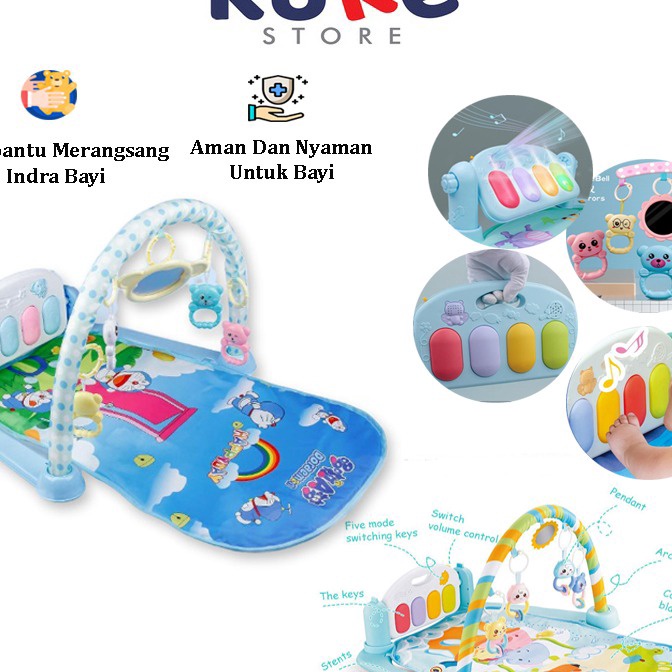 Eksklusif KUKE Baby Play Gym Piano  Play Mat Piano Musical  PlayGym  Play Gym baby  Kasur Bayi